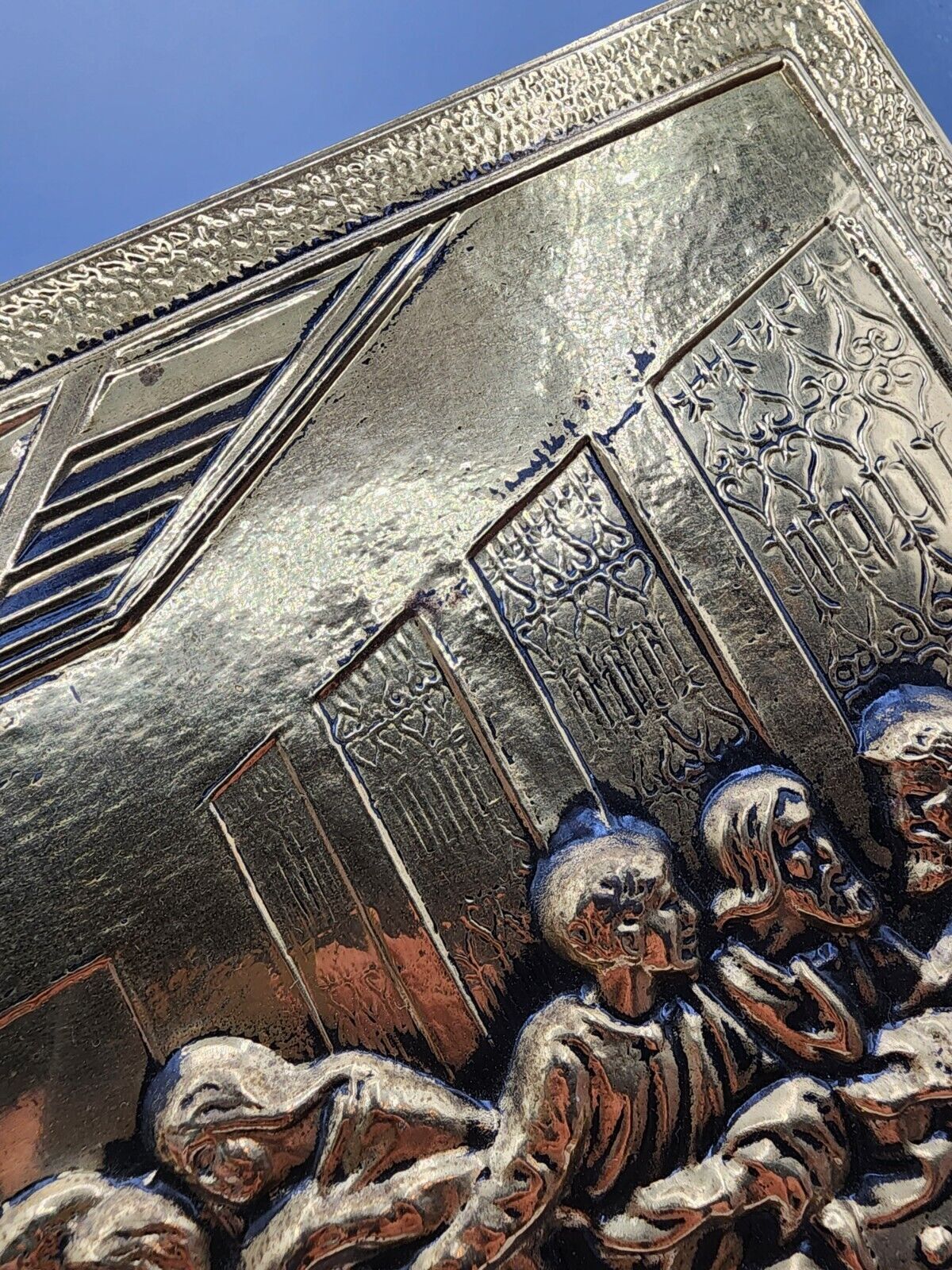 The Last Supper England brass Relief wall decor 14 3/8” X 9 1/4”