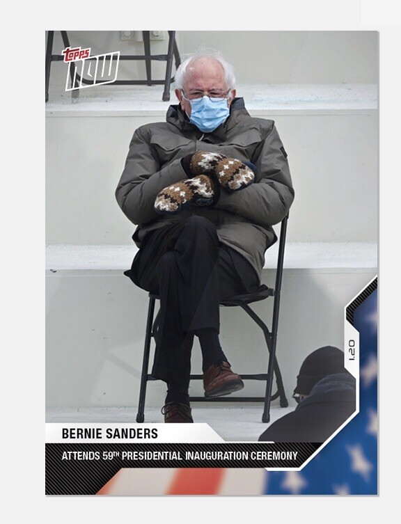 Topps Now Election #21 Bernie Sanders Rookie Card- FREE SHIPPING- NEW