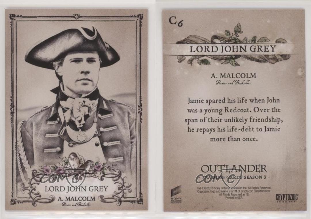 2018 Cryptozoic Outlander Season 3 Characters Lord John Grey #C6 gd1