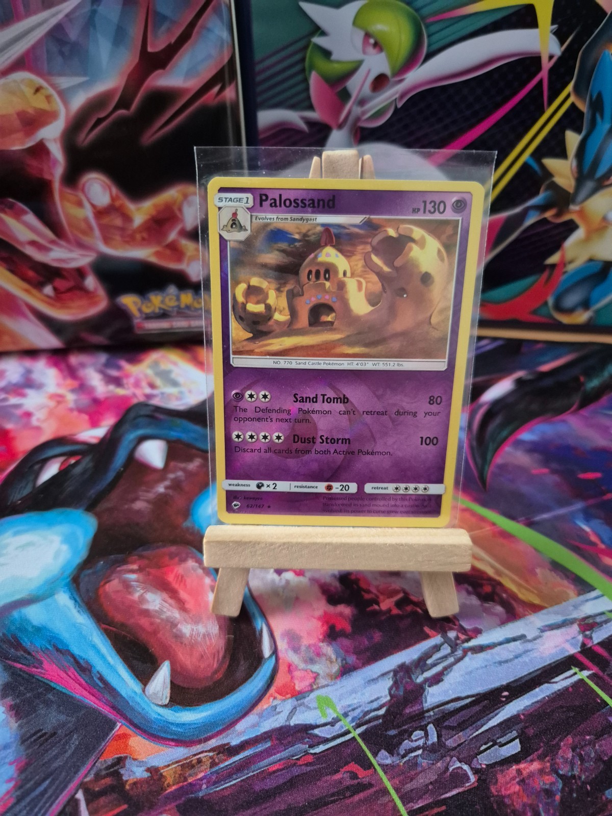 Palossand 62/147 Holo Burning Shadows Pokemon Reverse Holo