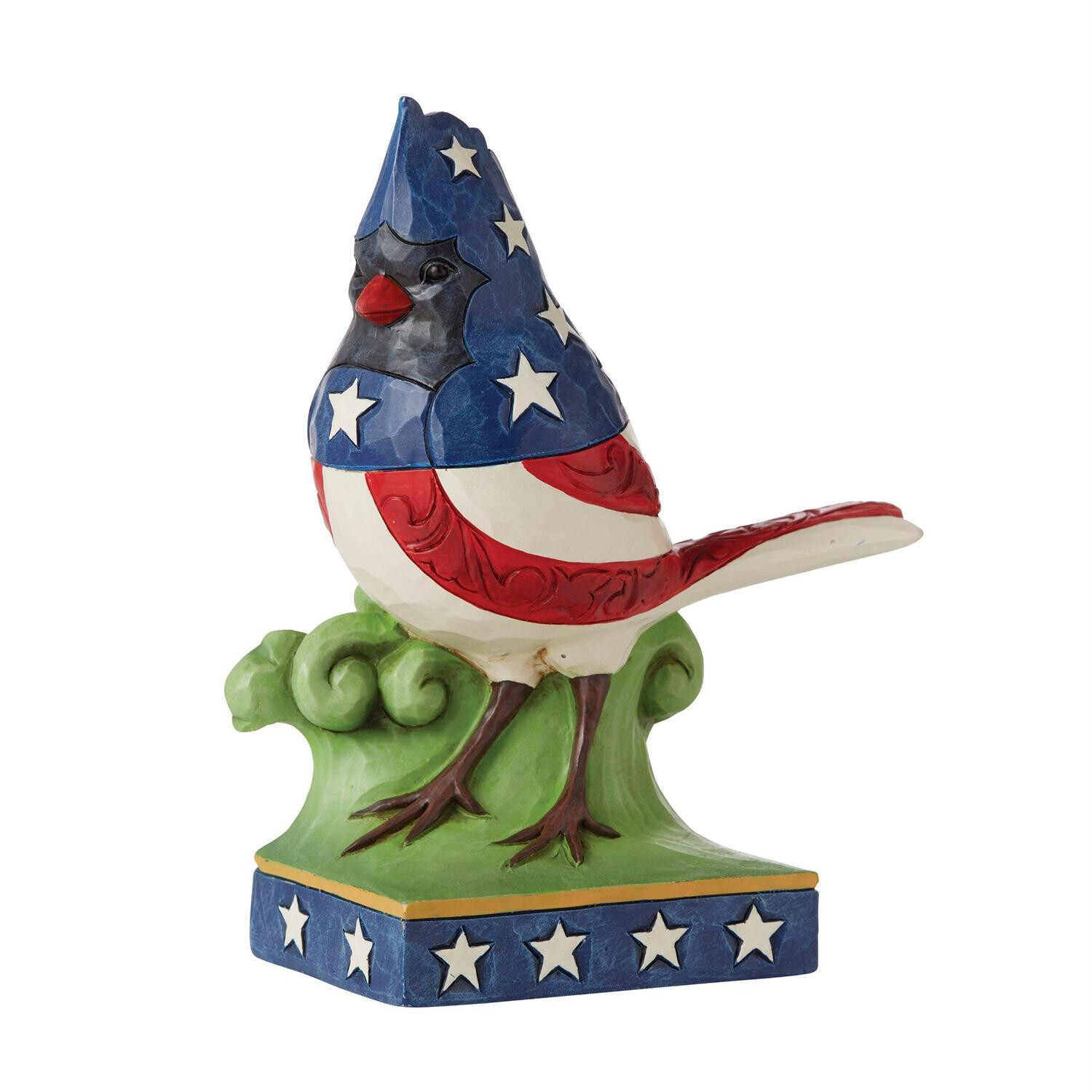Jim Shore Heartwood Creek – Wings of Freedom – Patriotic Cardinal 6010560