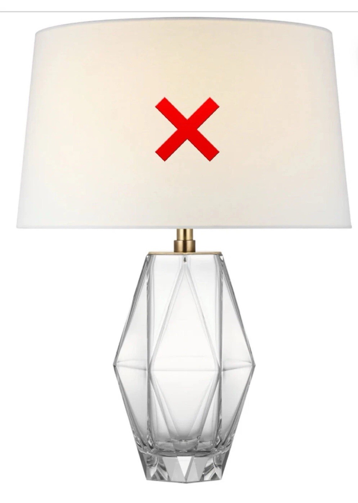 CHAPMAN & MYERS PALACIOS MEDIUM TABLE LAMP IN CLEAR GLASS *shade Not Included*