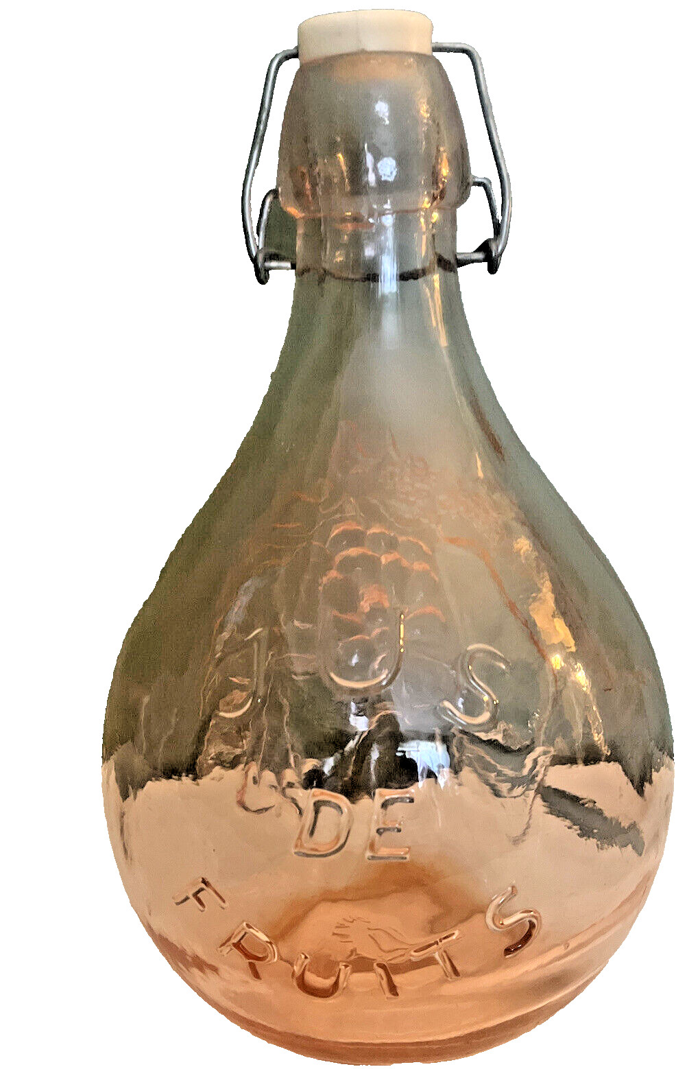 CASADIS MILANO 10″×6″ JUS DE FRUIT Pink Decanter Jug 2 Liters Vintage