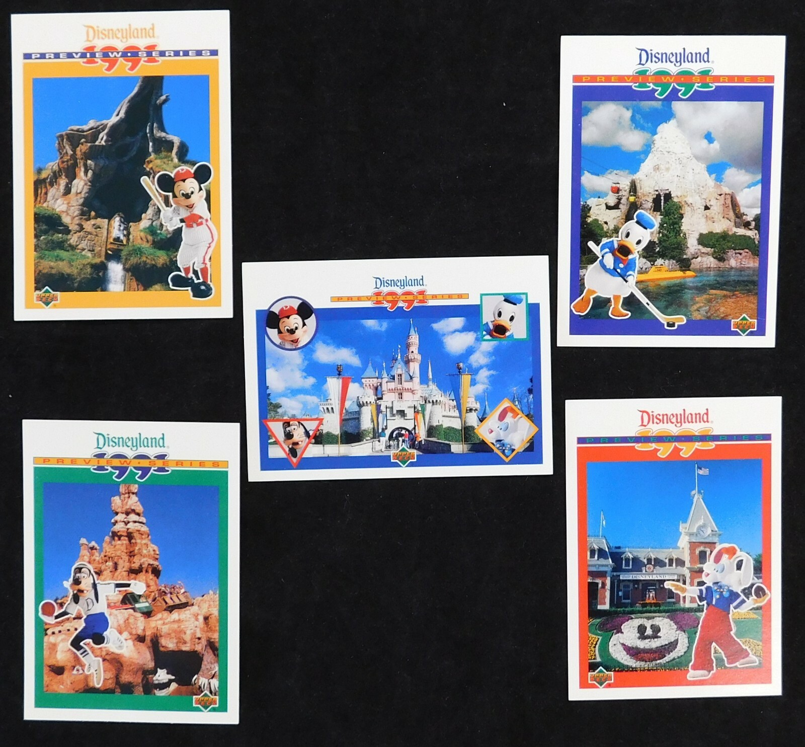 Disneyland Upper Deck & Disney Promo Cards 1991 Preview Series Set of 5 Sealed