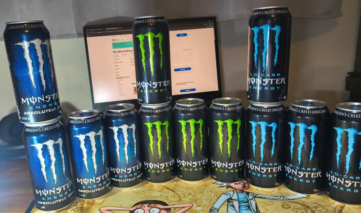 Monster Energy Assassins Creed Origins 2017 Rare ( Lot Of 3 Cans) (Display Only)