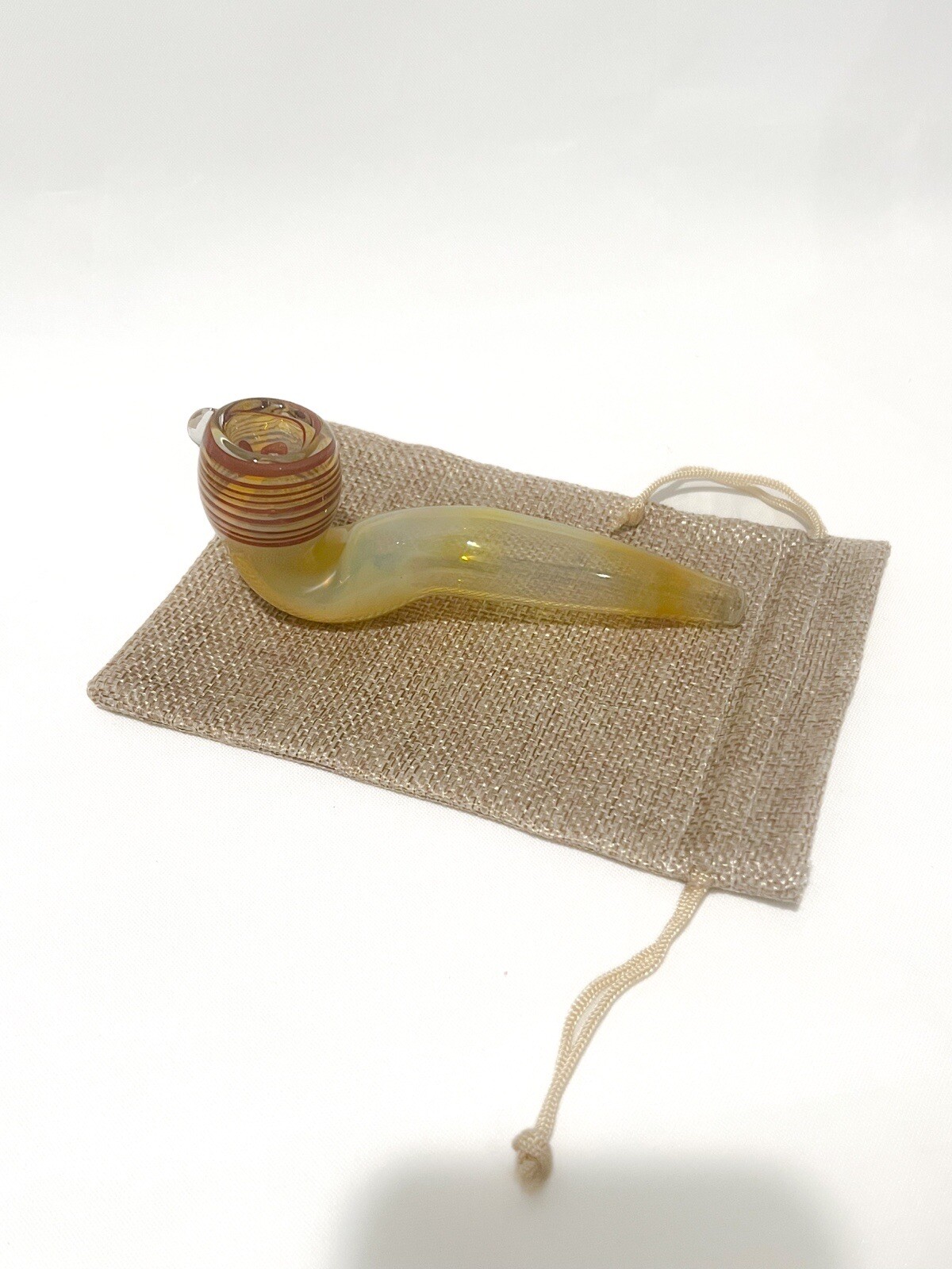 4.5” Borosilicate Glass Smoking pipe In Burlap Bag /Deep bowl /Colors May Vary