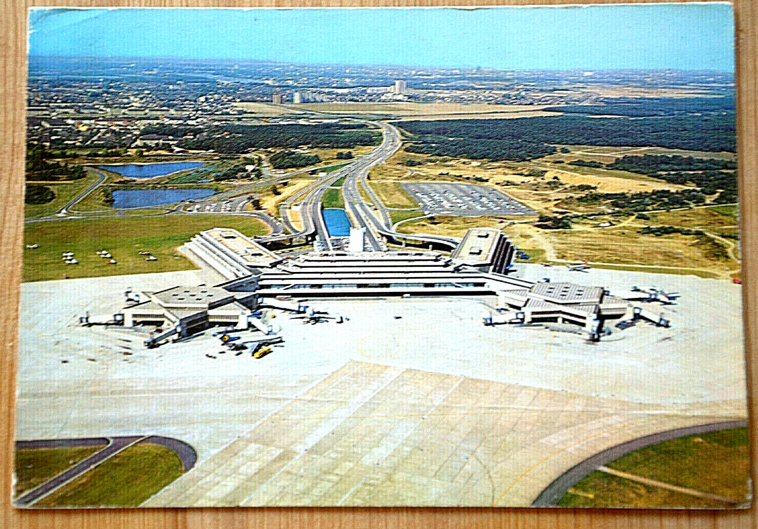 42667 Postcard Aircraft International Airport Cologne Bonn Airport apron view reception