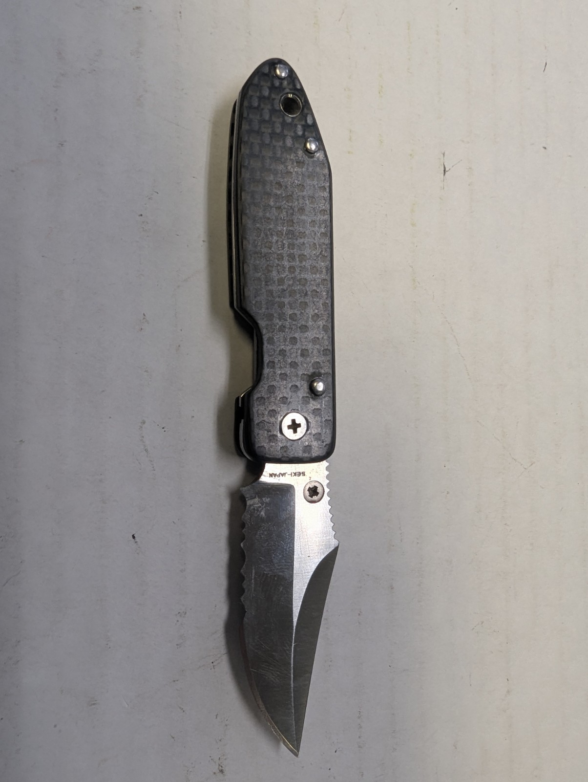 RARE Original SOG MJ46 Mini JetEdge Folder Carbon Fiber ATS-34