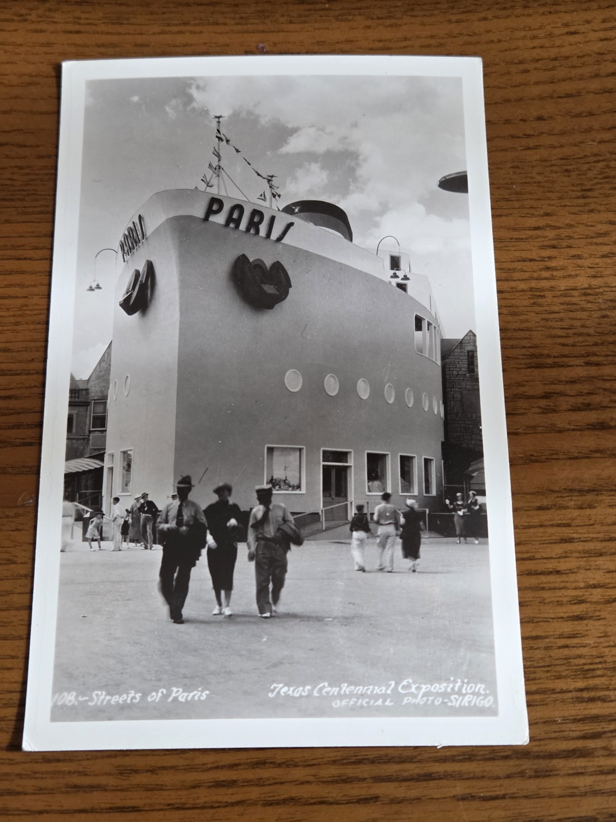 1936 Dallas Texas Centennial Exposition RPPC – #108 Streets of Paris – Postcard