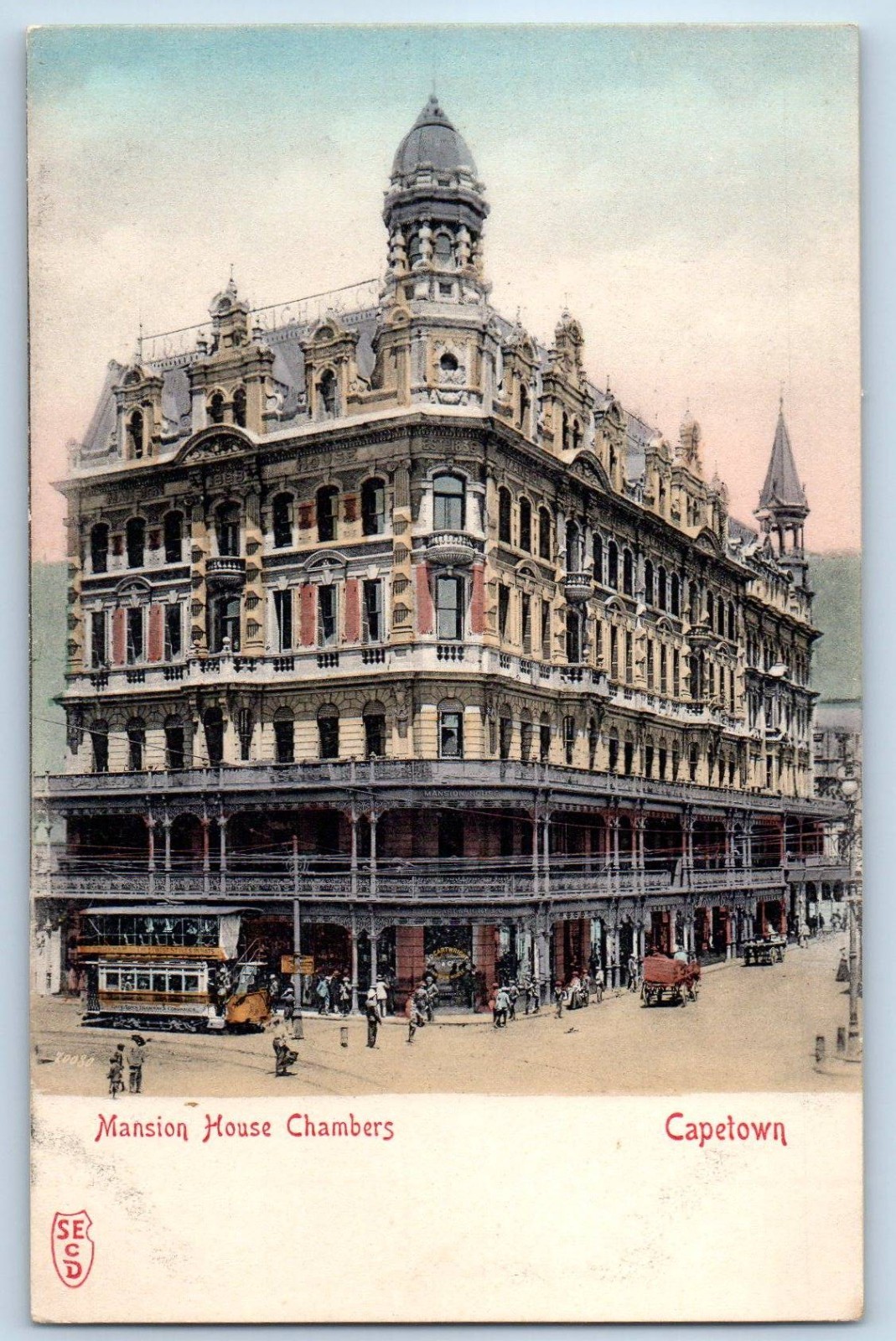 Western Cape South Africa Postcard Mansion House Chambers Cape Town c1905