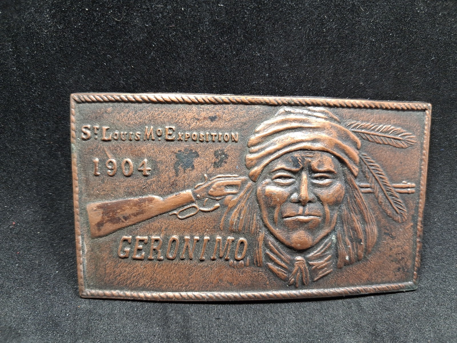 Belt Buckle – 1904 St. Louis, MO Exposition – Geronimo