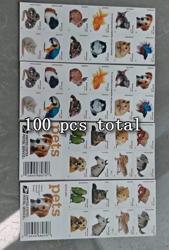 2016USA #5106-5125 Forever – Pets -Mint postage stamps (100 Stamps Total)