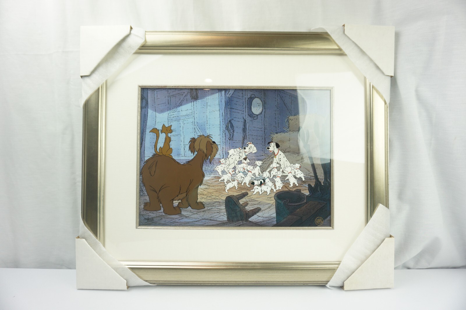 Disney Cel 101 Dalmatians Warm Reunion Rare 322/500 25″x21″ W/ COA LMT ED NEW