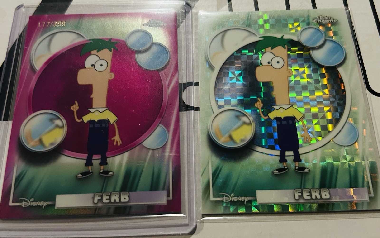 Topps Topps Chrome Disney Phineas and Ferb /399, Ferb x fractor #116 Chrome (2)