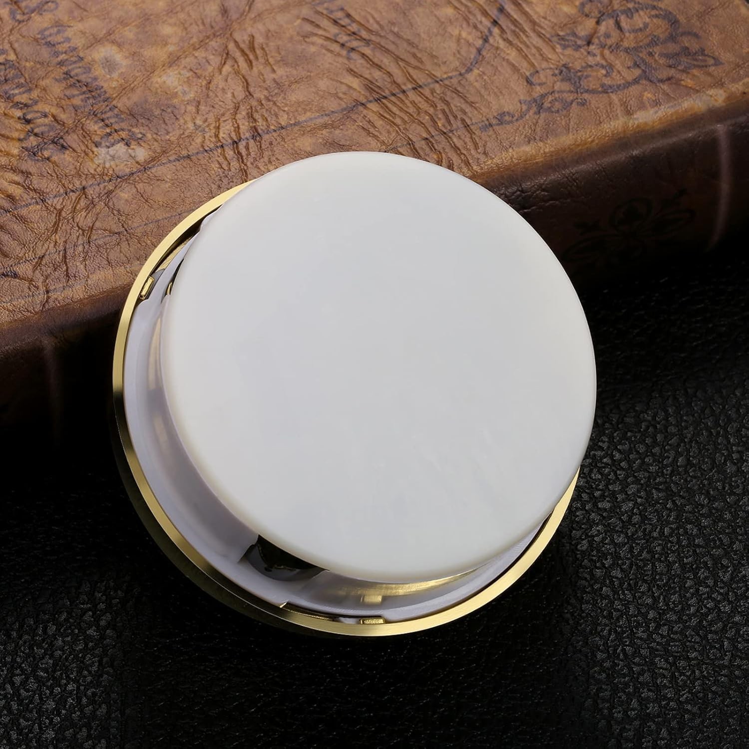 Hicarer round Clock Insert 3-1/8 Inch (80 Mm) Quartz Movement Roman Numeral Gold