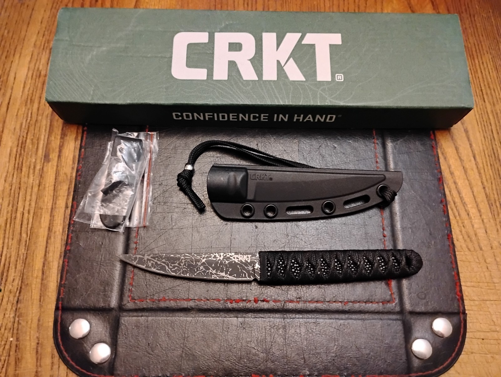 CRKT OBAKE Fixed Blade Knife 3.6″ 8CR14mov SS Blade GFN Sheath 2.4 O.Z