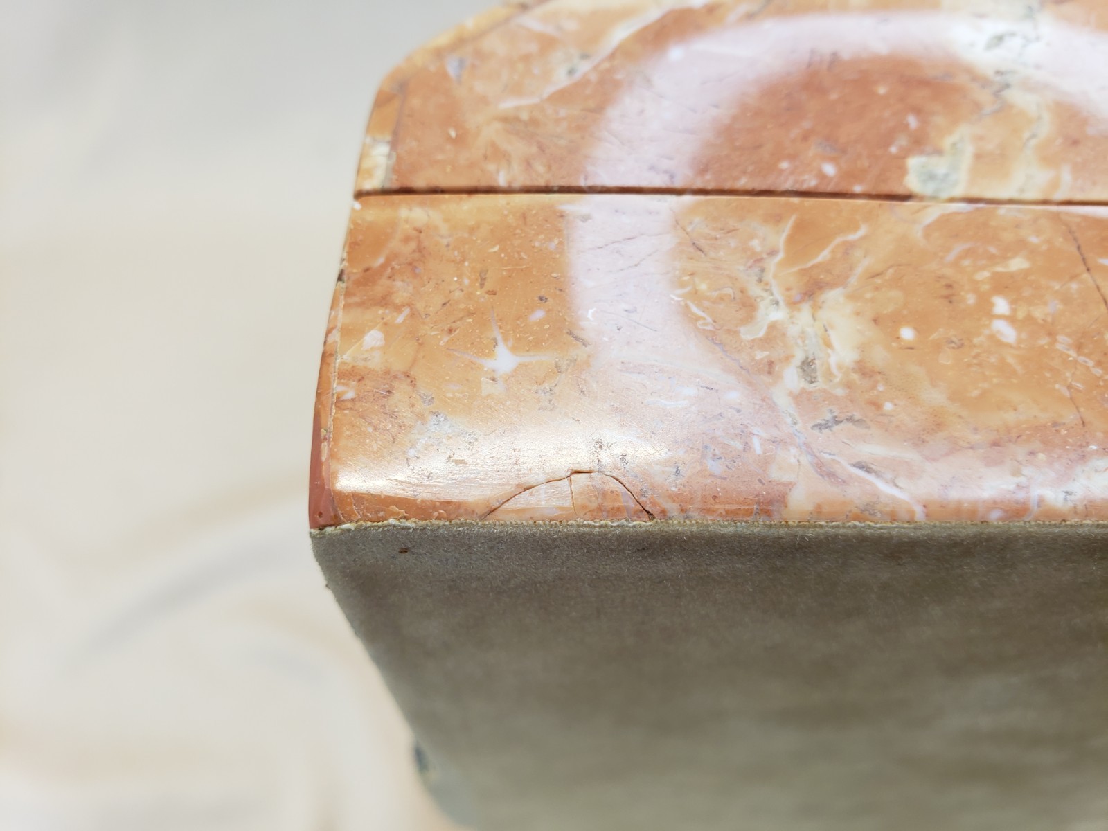 Maitland Smith Tessellated Marble Stone Jewelry Trinket Dresser Box Vintage 70s