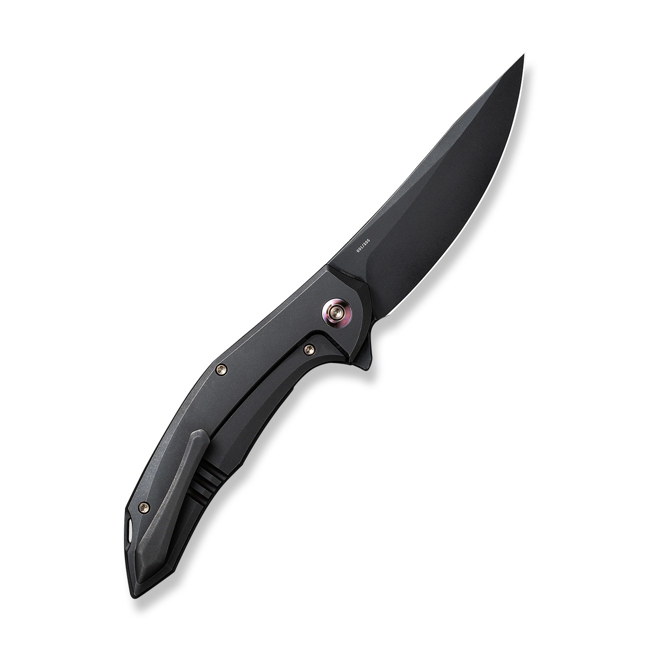 WE KNIFE Merata Frame Lock 22008A-1 Black CPM-20CV Titanium 1/205 Pocket Knives