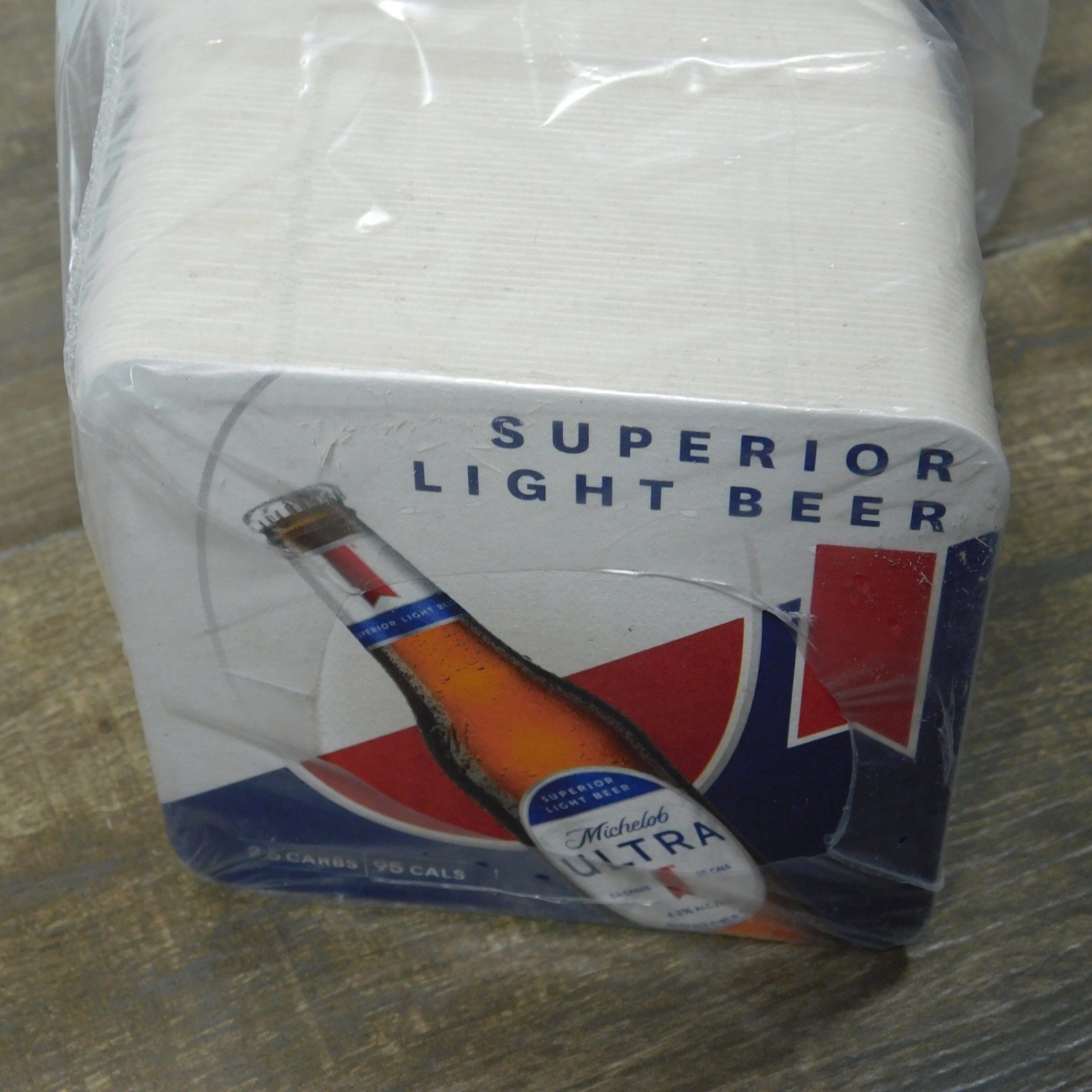 Michelob Ultra Light Beer Mats Square Cardboard Drink Coasters 125 Pieces NOS