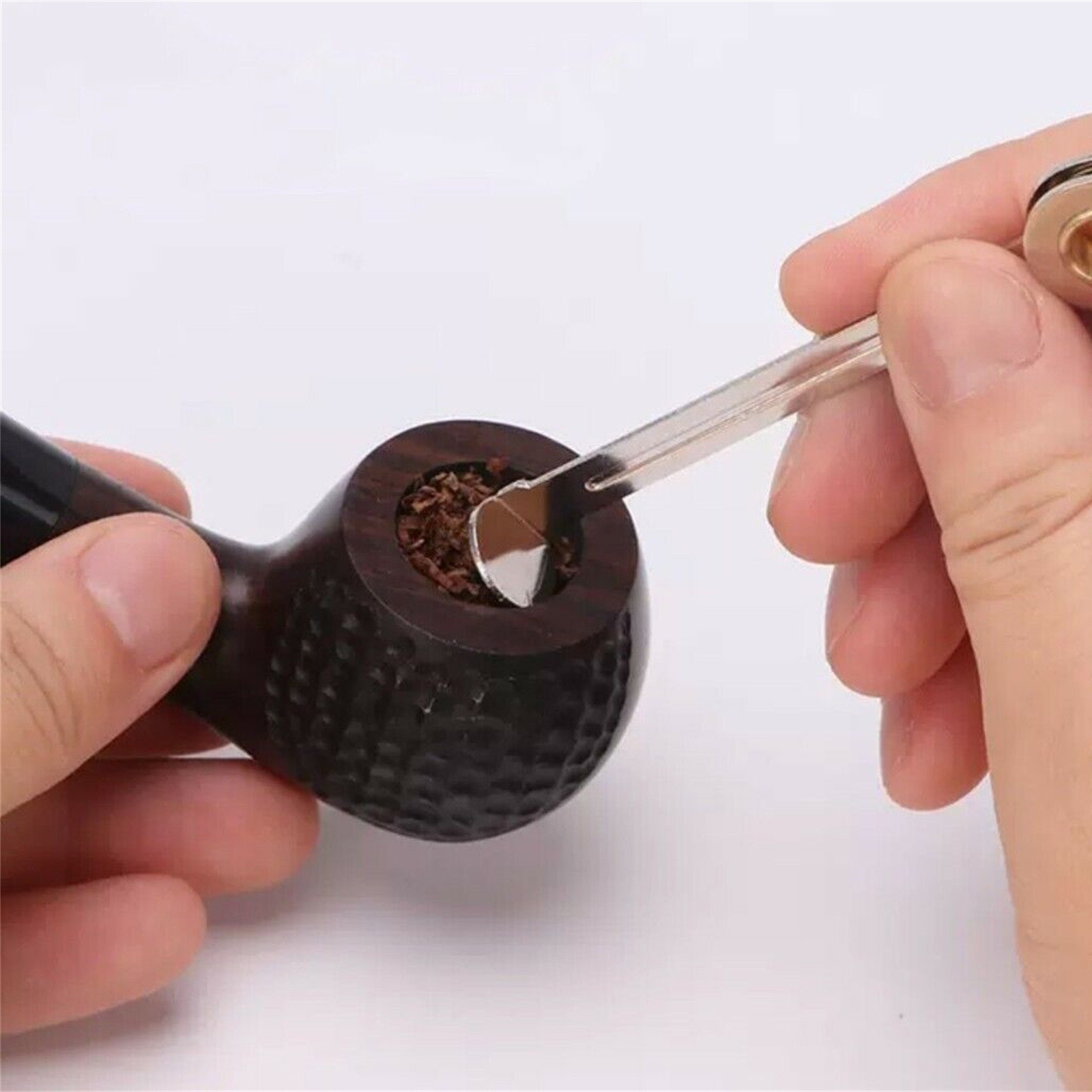 5PCS/Set 3 In 1 Silver Metal Multifunctional Tobacco Clean Tool For Smoking Pipe