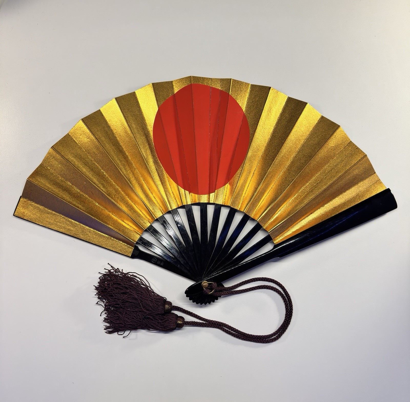 Authentic Samurai Tessen “Iron” Fan w/ Hinomaru Design Feudal Japan Sengoku