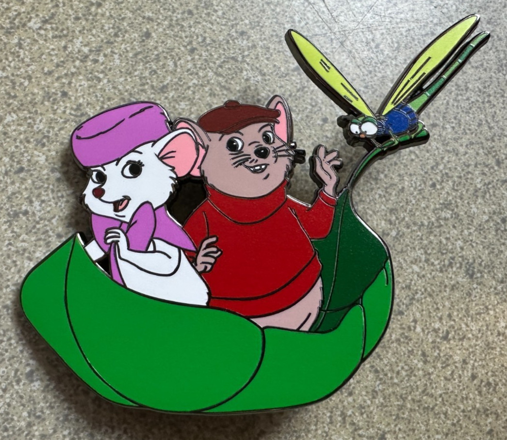 PIN THE RESCUERS 3″ JUMBO FANTASY NEW MISS BIANCA BERNARD EVINRUDE
