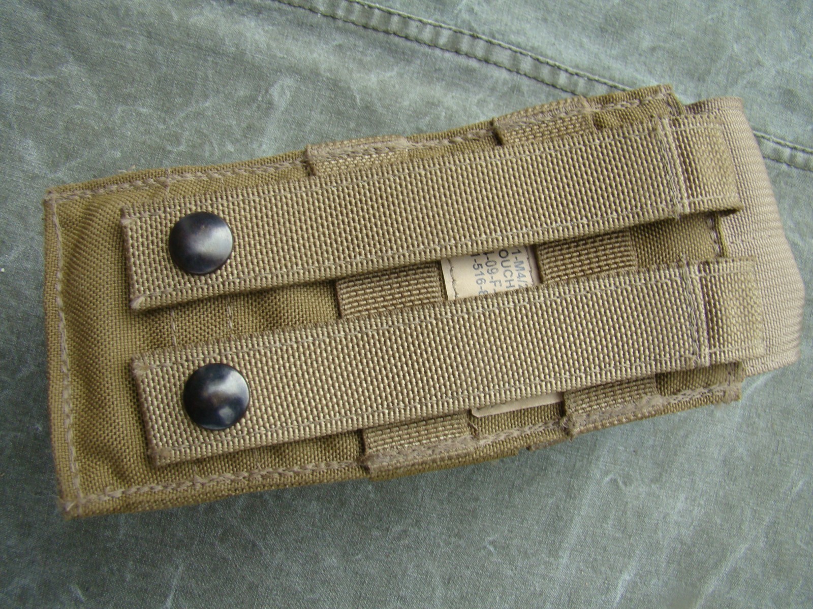 USMC Coyote MOLLE II Single/Double Mag Pouch VG w/ removed elastic straps