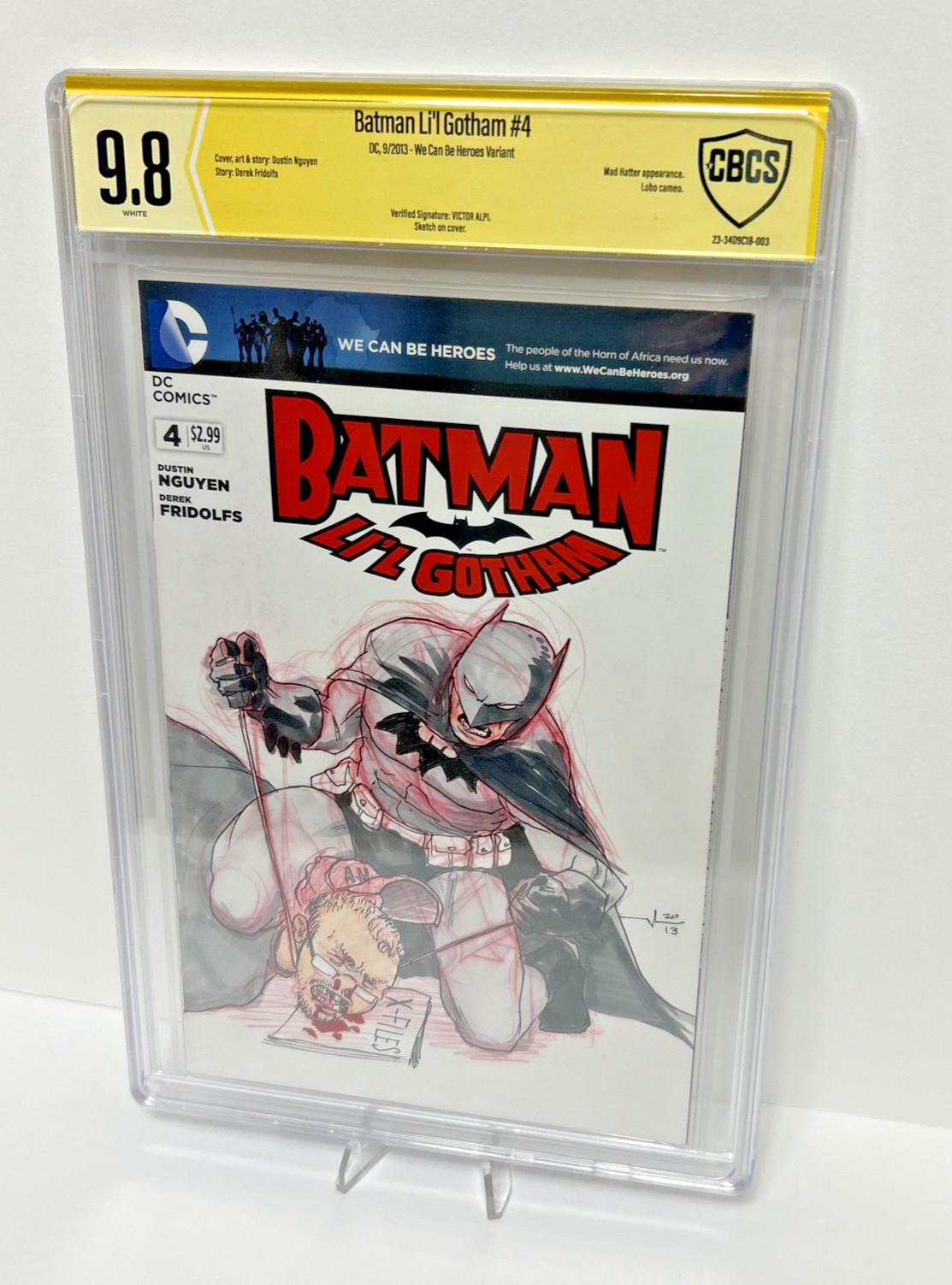 Batman Li’l Gotham #4 Dustin Nquyen Original Color Sketch Signed Alpi CGC 9.8
