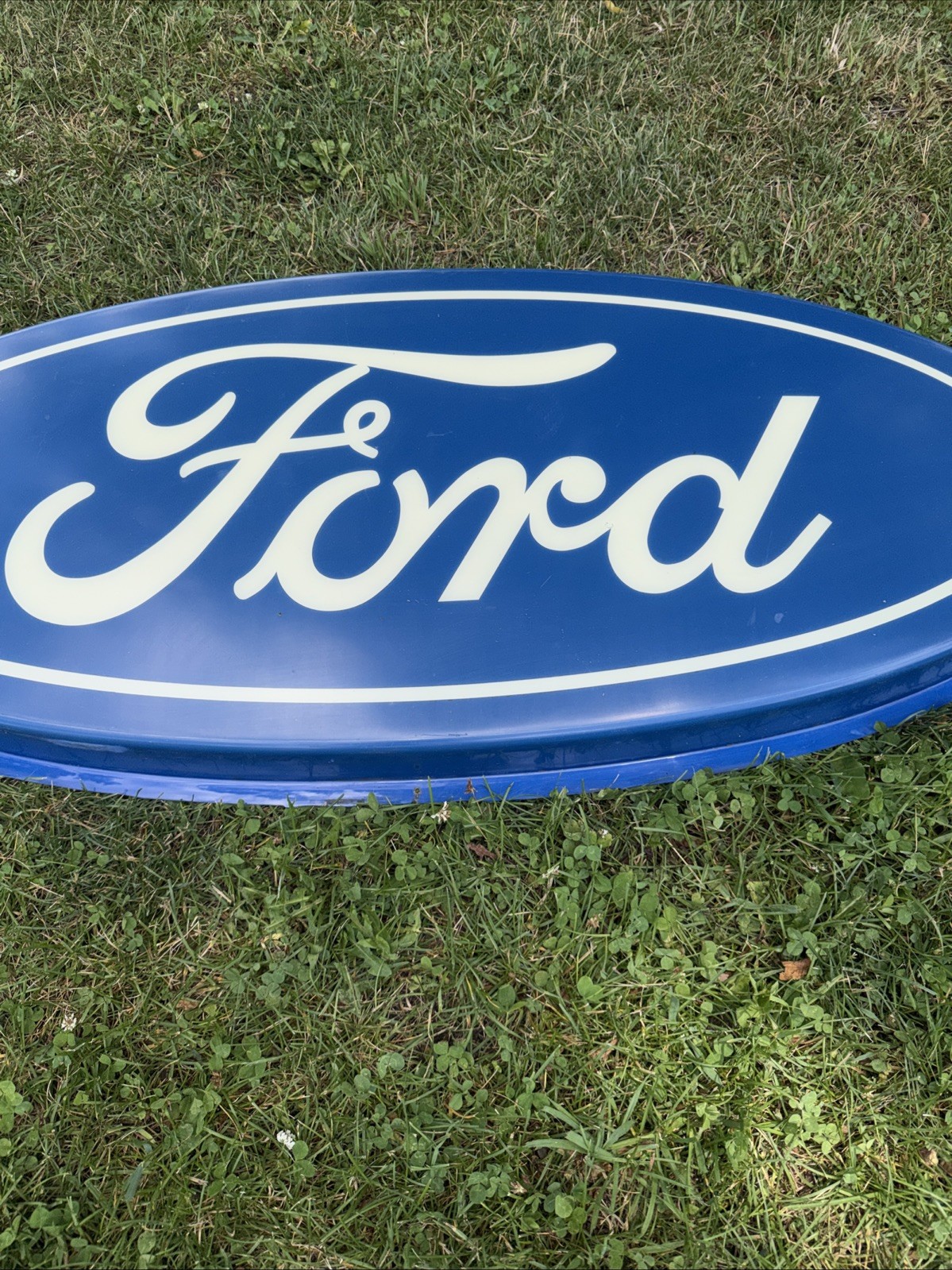 Vintage Ford Blue Oval Heavy Duty Large Sign – Can Light Up Dealership