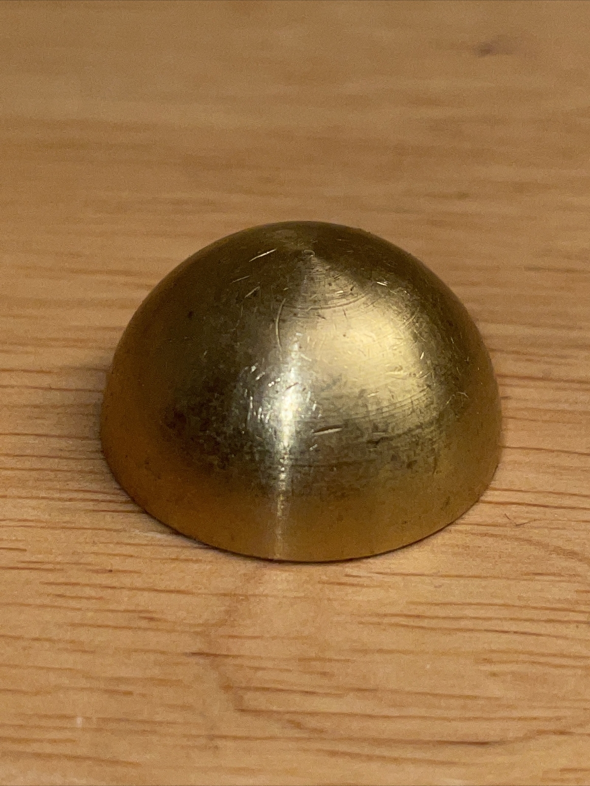 1/8 IPS – 1 1/4IN.Diameter Unfinish Turned Brass Half Ball (3/8 Diameter Hole)