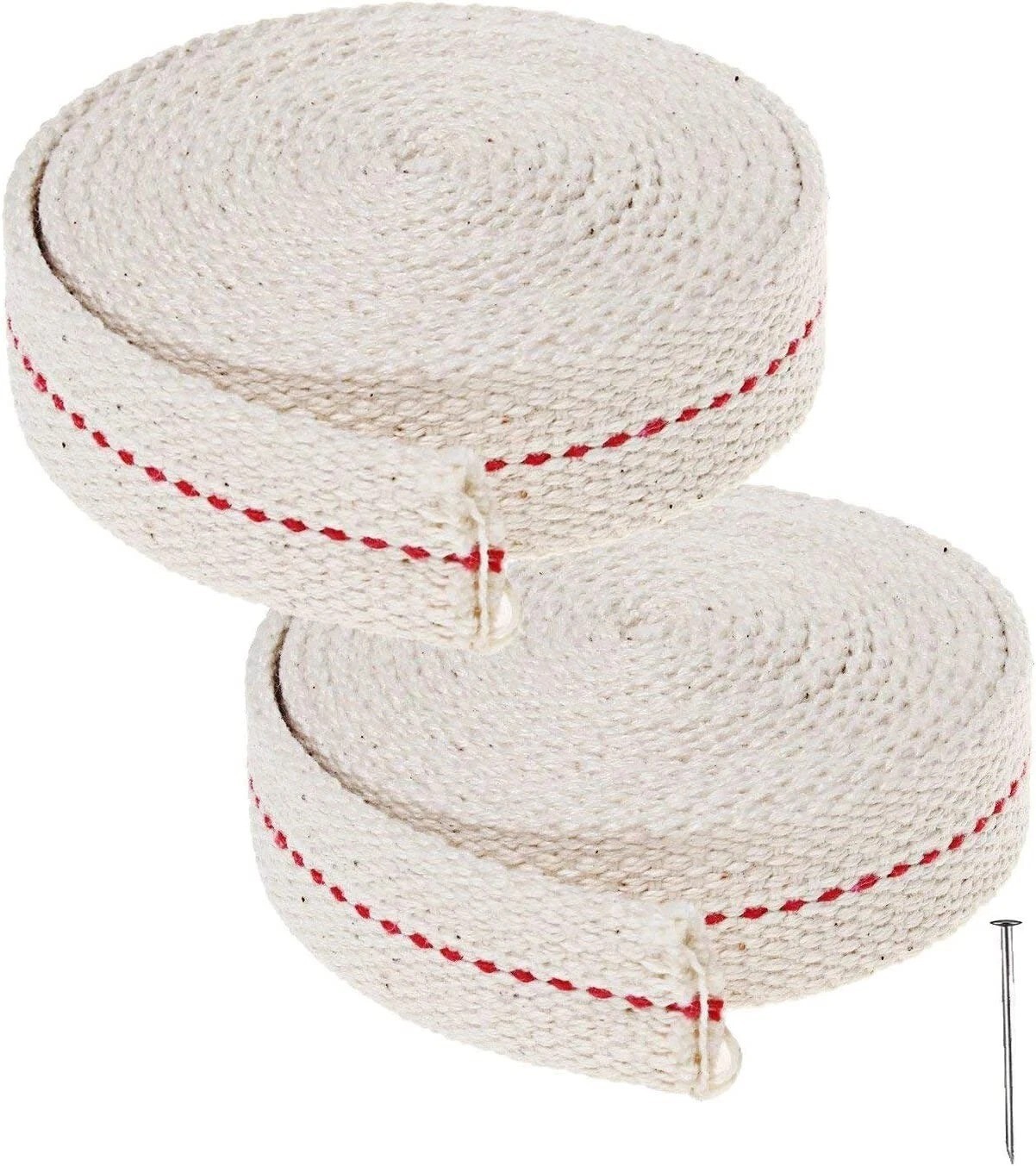 13 Ft 2 Rolls Cotton Oil Lamp Wick, 3/4 Inch Replacement Oil Lanterns Wick for