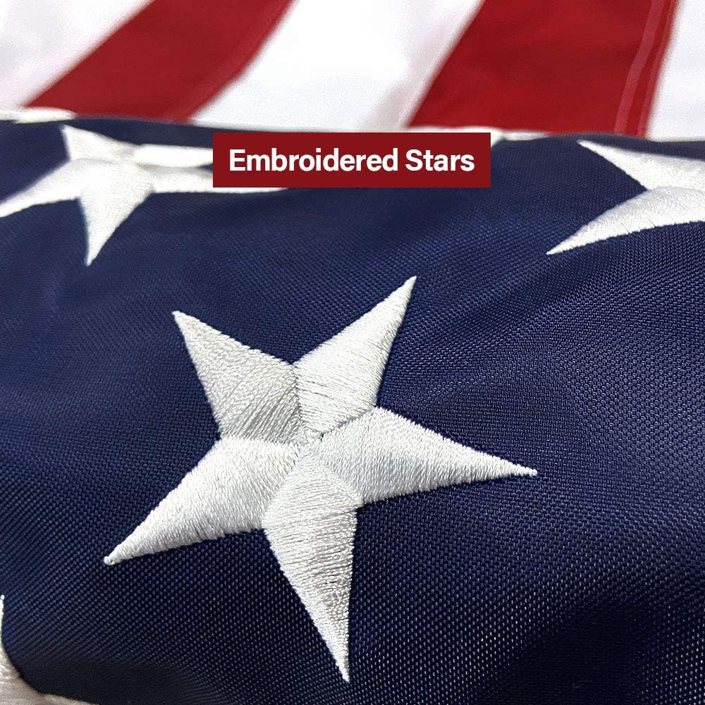 American Flag 5 X 8 Ft, 100% Made in USA High Wind, Heavy Duty 5 by 8 Foot