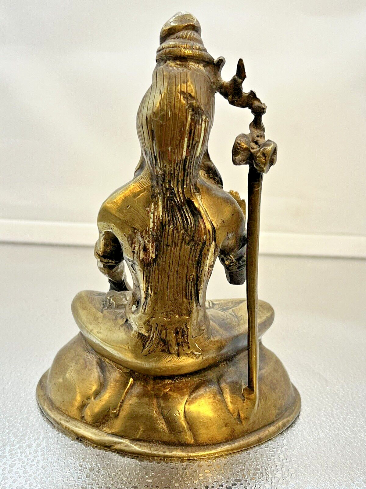 Antique Lost Wax Bronze Sculpture Hindu God Lord Shiva in Lotus position