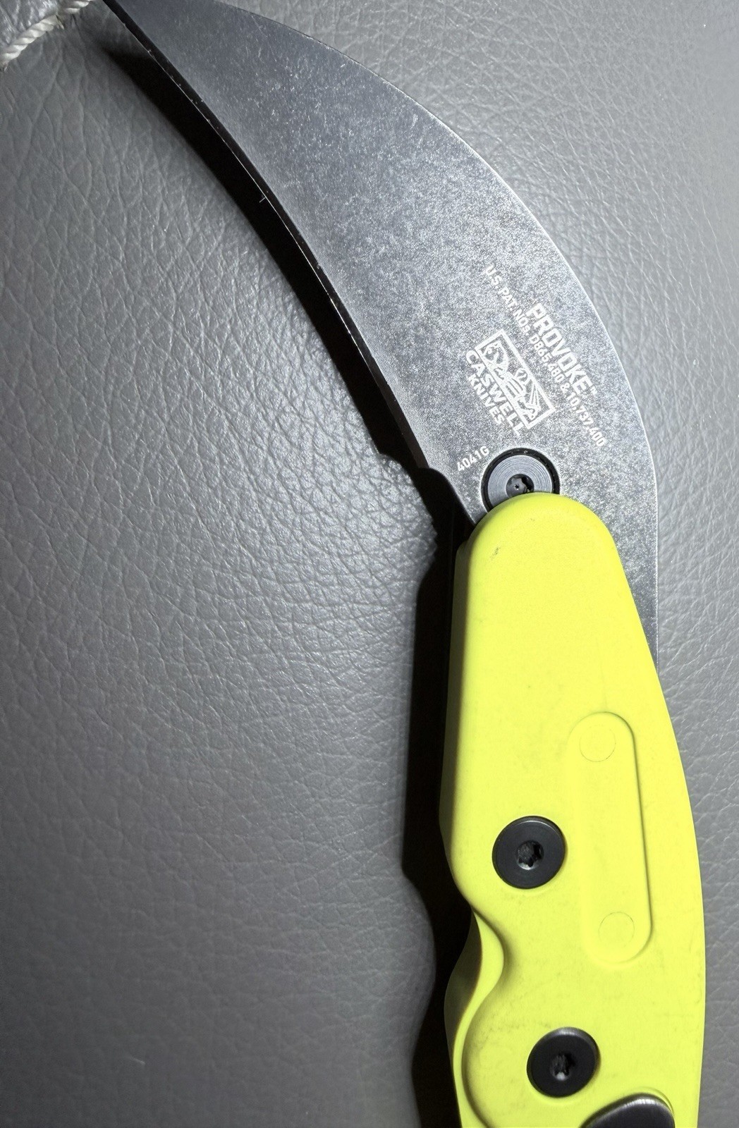 Crkt Provoke Knife 4041g Handle Neon Green Hand Kinematic Folding