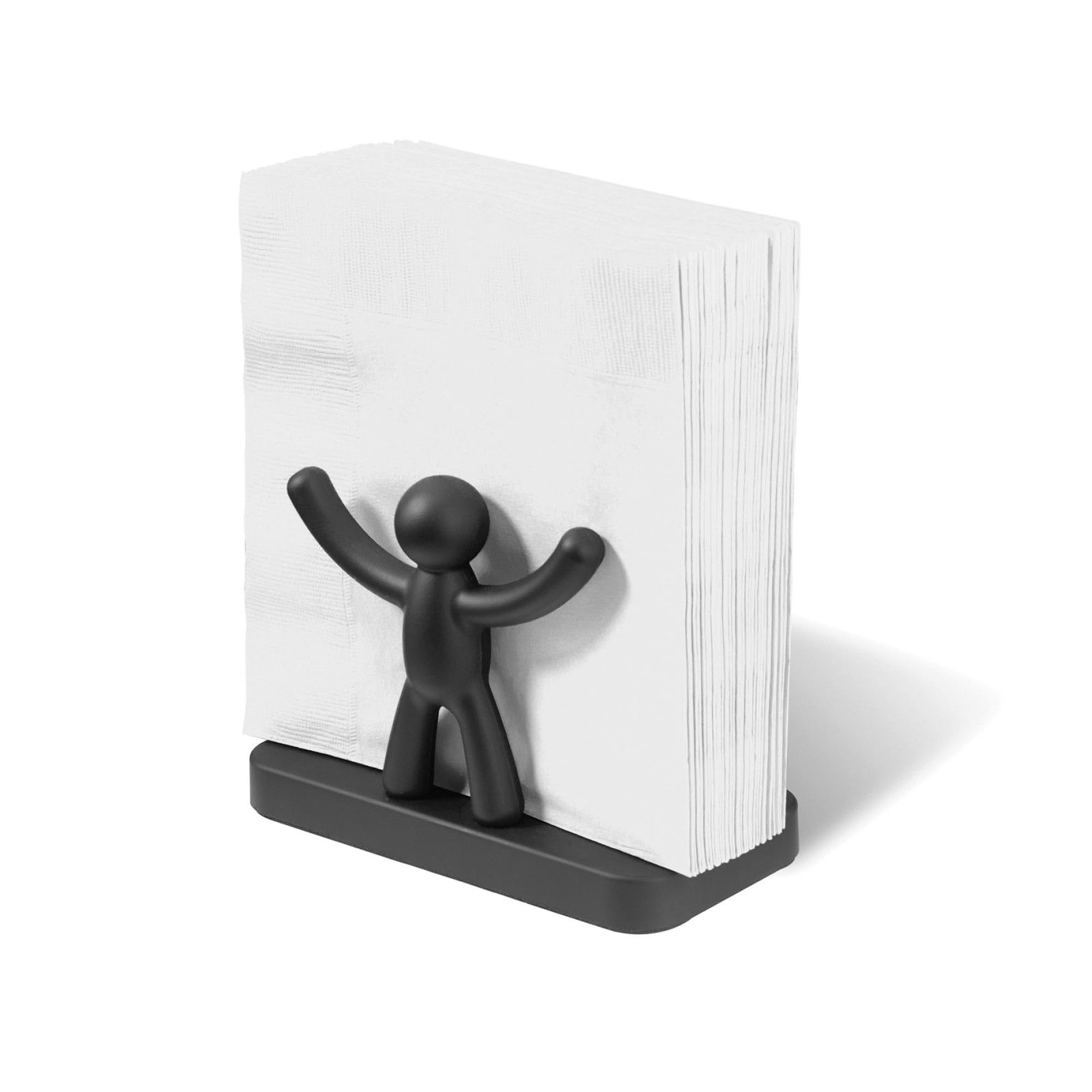 Umbra Buddy Napkin Holder for Kitchen & Dining Room, 5 x 6 x 3 inches, Black