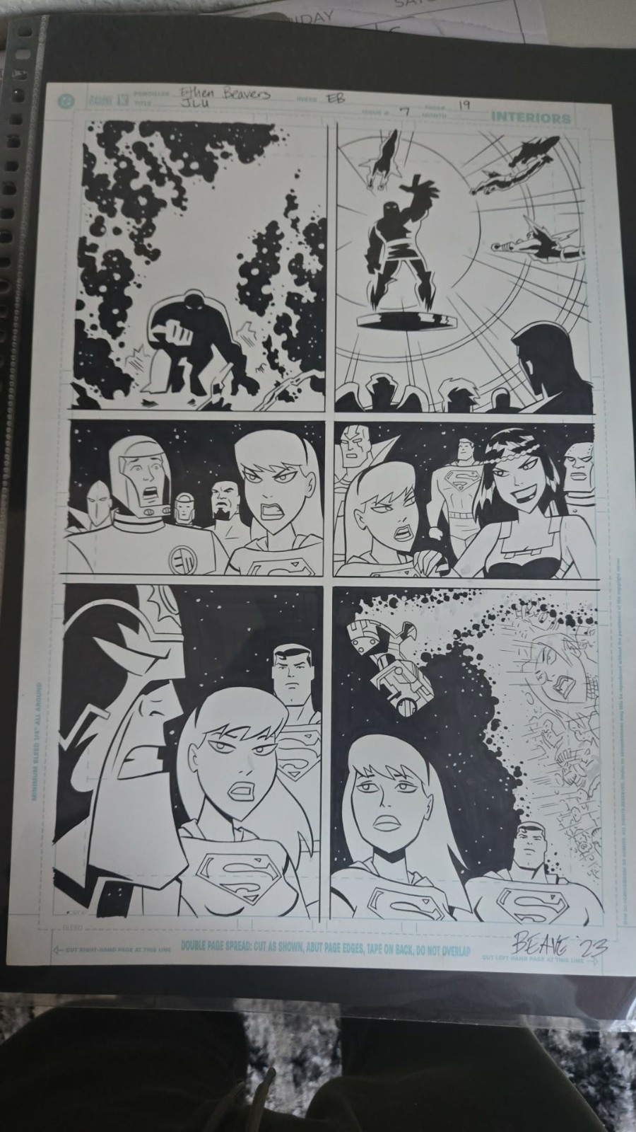Orginal Justice League Unlimited Art Page 18 Issue 7