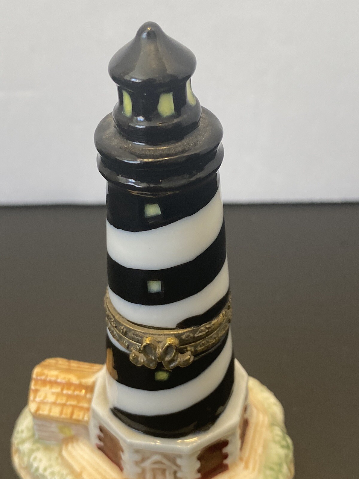 Lighthouse Hinged Trinket Box Approximately 3”