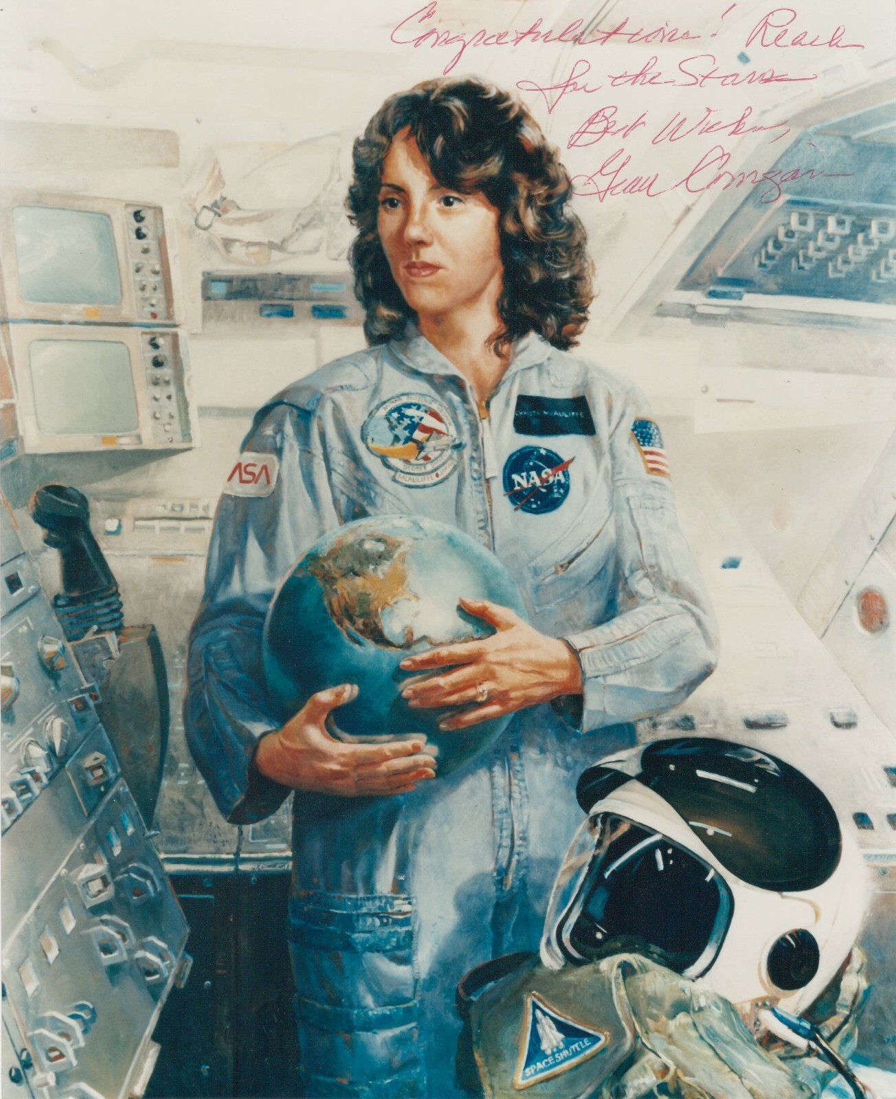 Christa McAuliffe NASA Astronaut Teacher Signed Mother Grace Corrigan. Anonymous