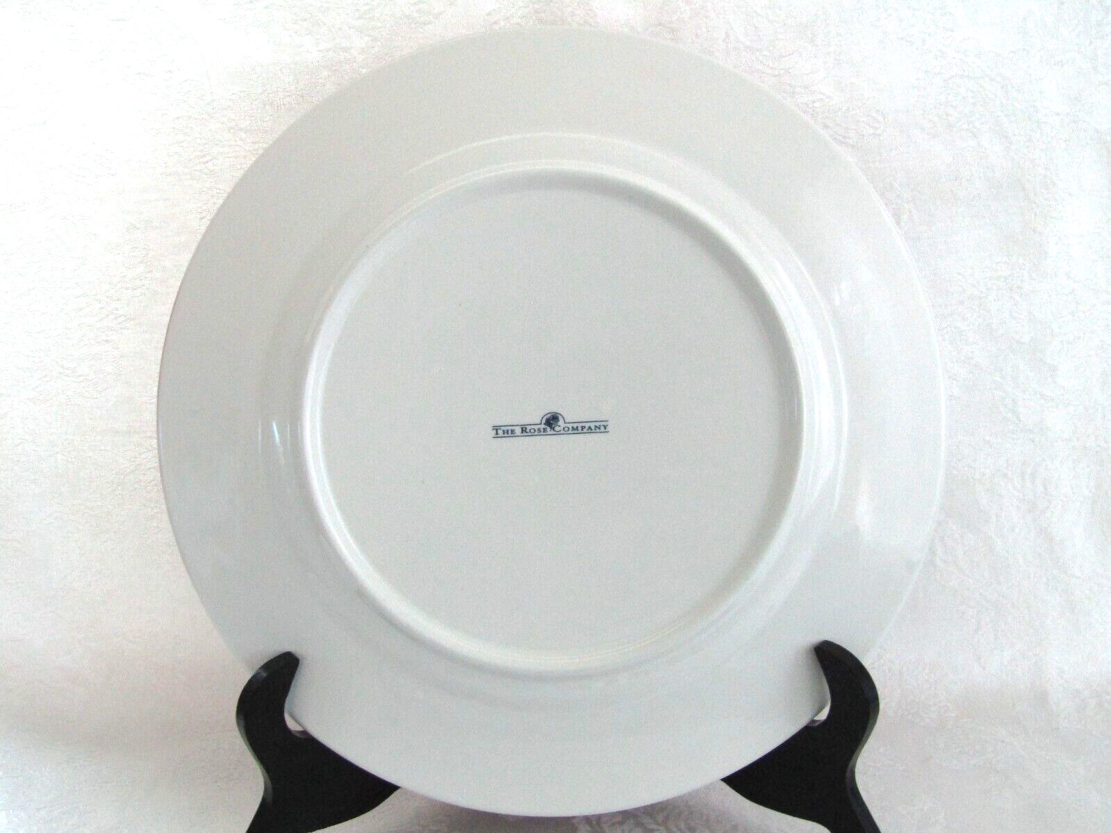 Rose Company Snowman, Christmas Trees & Stars Border Ceramic 13” Platter Plate