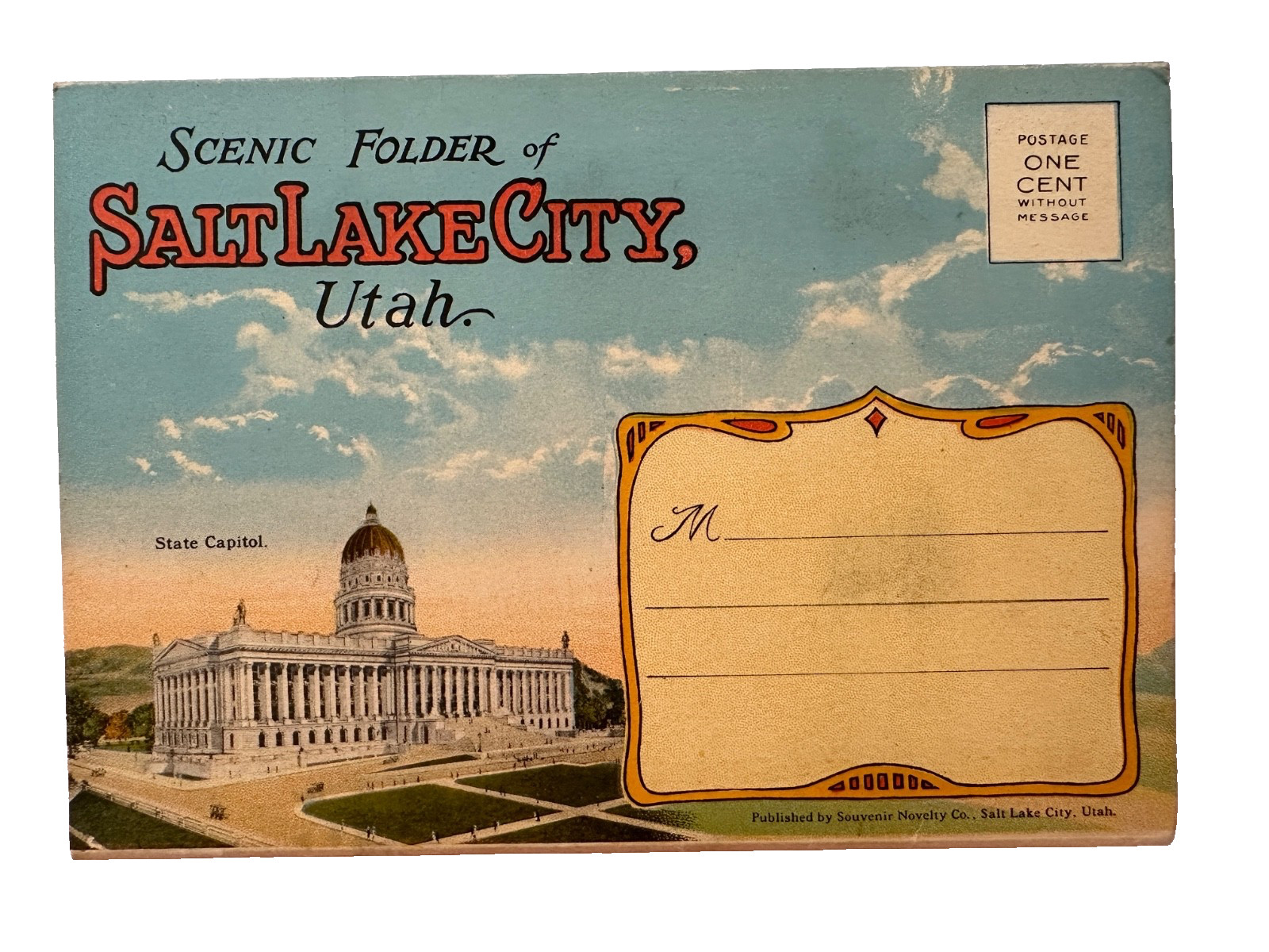 Vintage Scenic Folder Salt Lake City, Utah Images Fold-Out