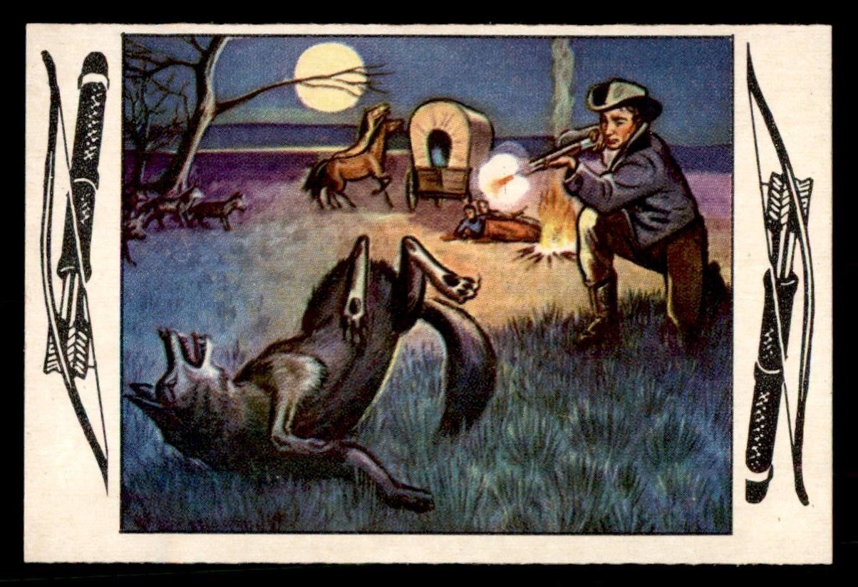 1953 Bowman Frontier Days #30 Night Visitors EX *e1
