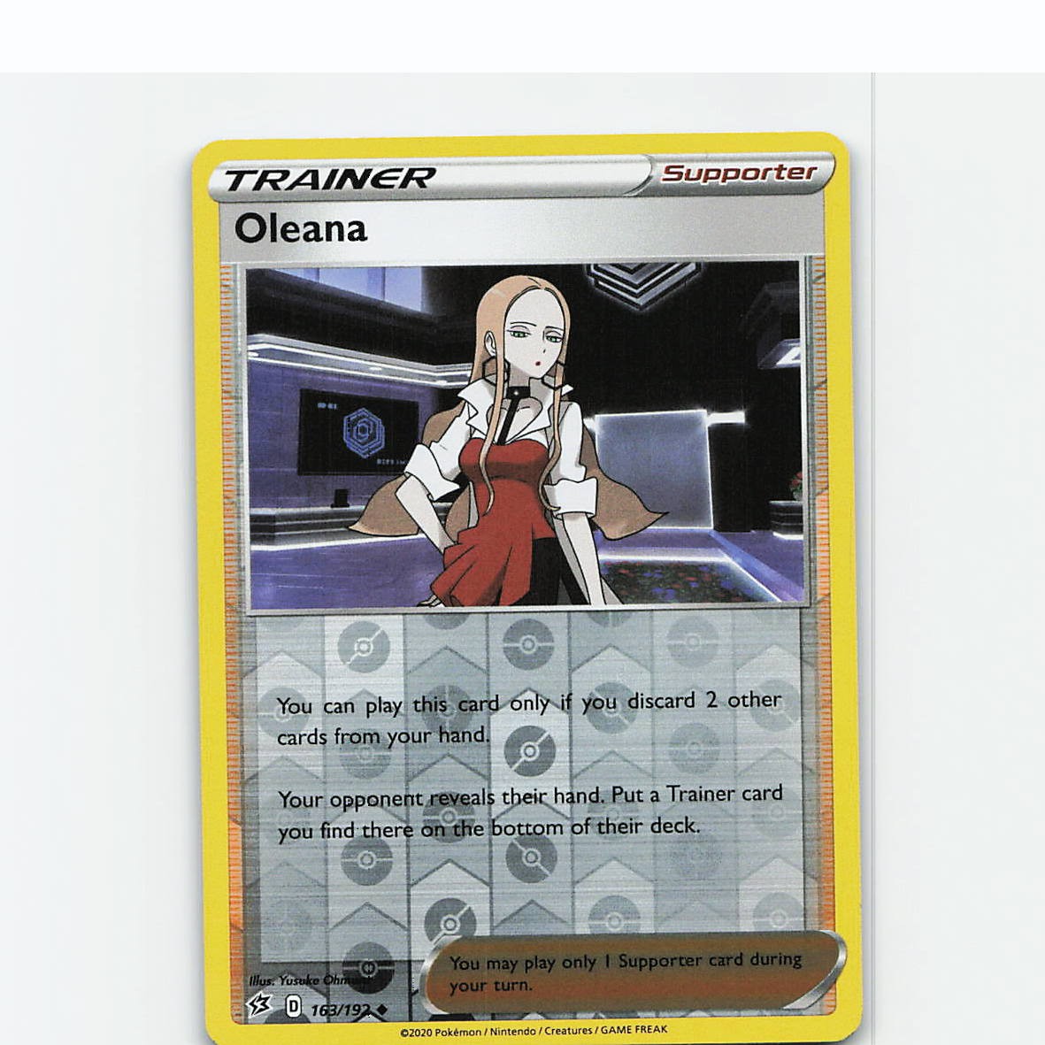 Oleana 163/192 Uncommon Rebel Clash Pokemon Reverse Holo Near Mint