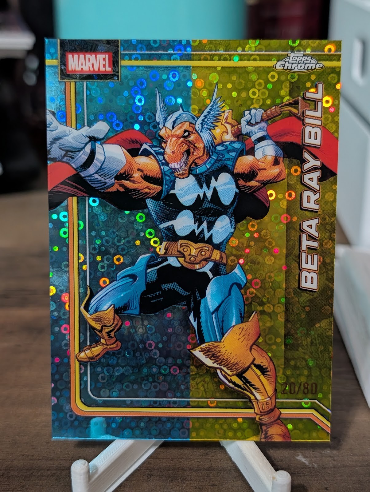 2026 Topps Chrome Marvel /80 Beta Ray Bill #11 Dazzler’s Rhythm Refractor