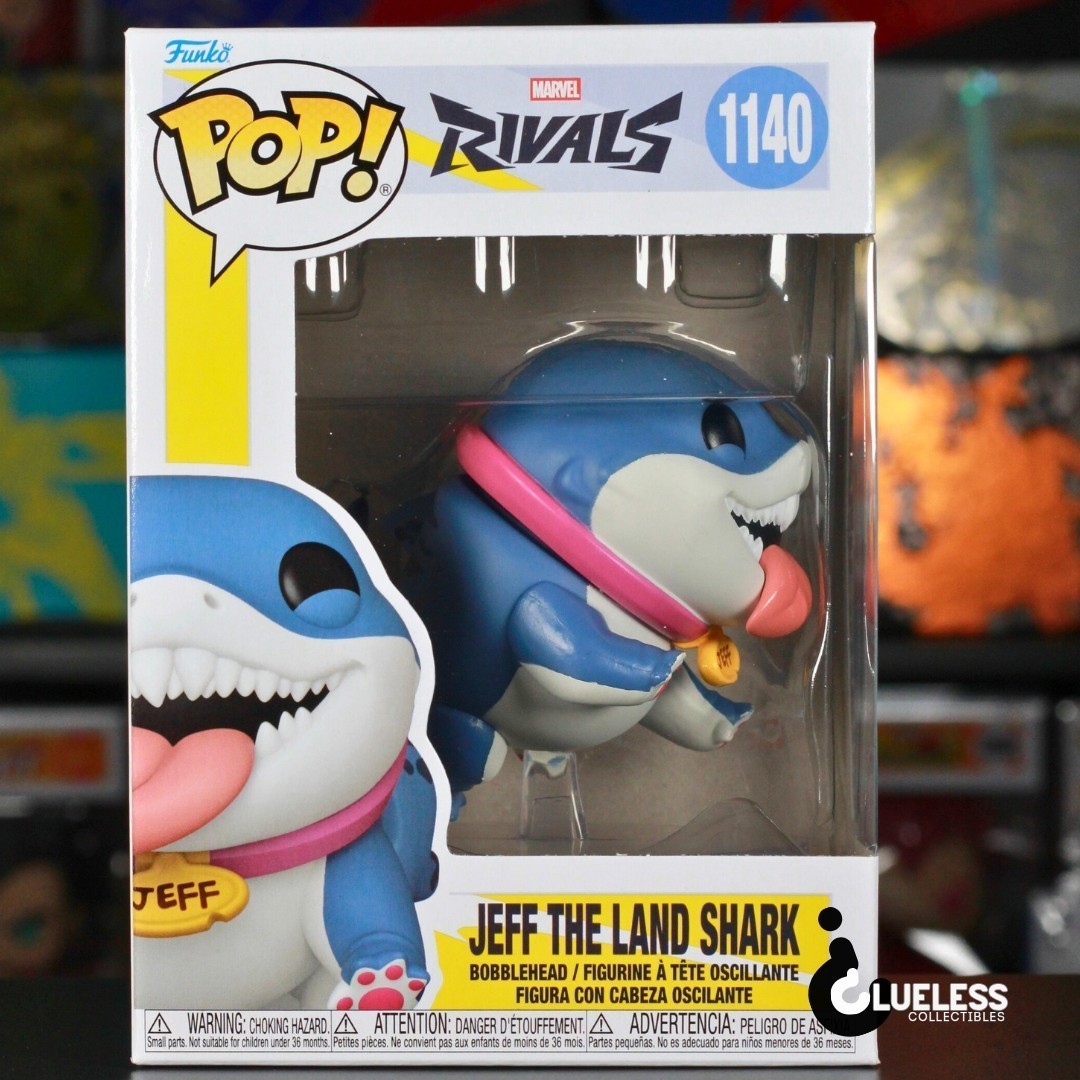 Funko Pop! Marvel Rivals Jeff the Land Shark #1140 and Pop Protector