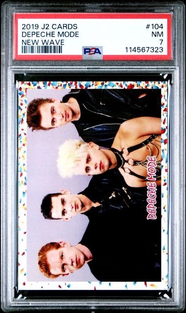 2019 J2 Cards NEW WAVE – #104 DEPECHE MODE PSA 7 NM Rock & Roll Hall of Fame