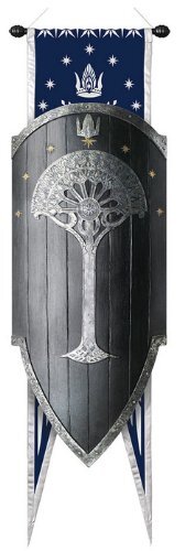 Lord Of The Rings Second Age War Shield of Gondor with Flag