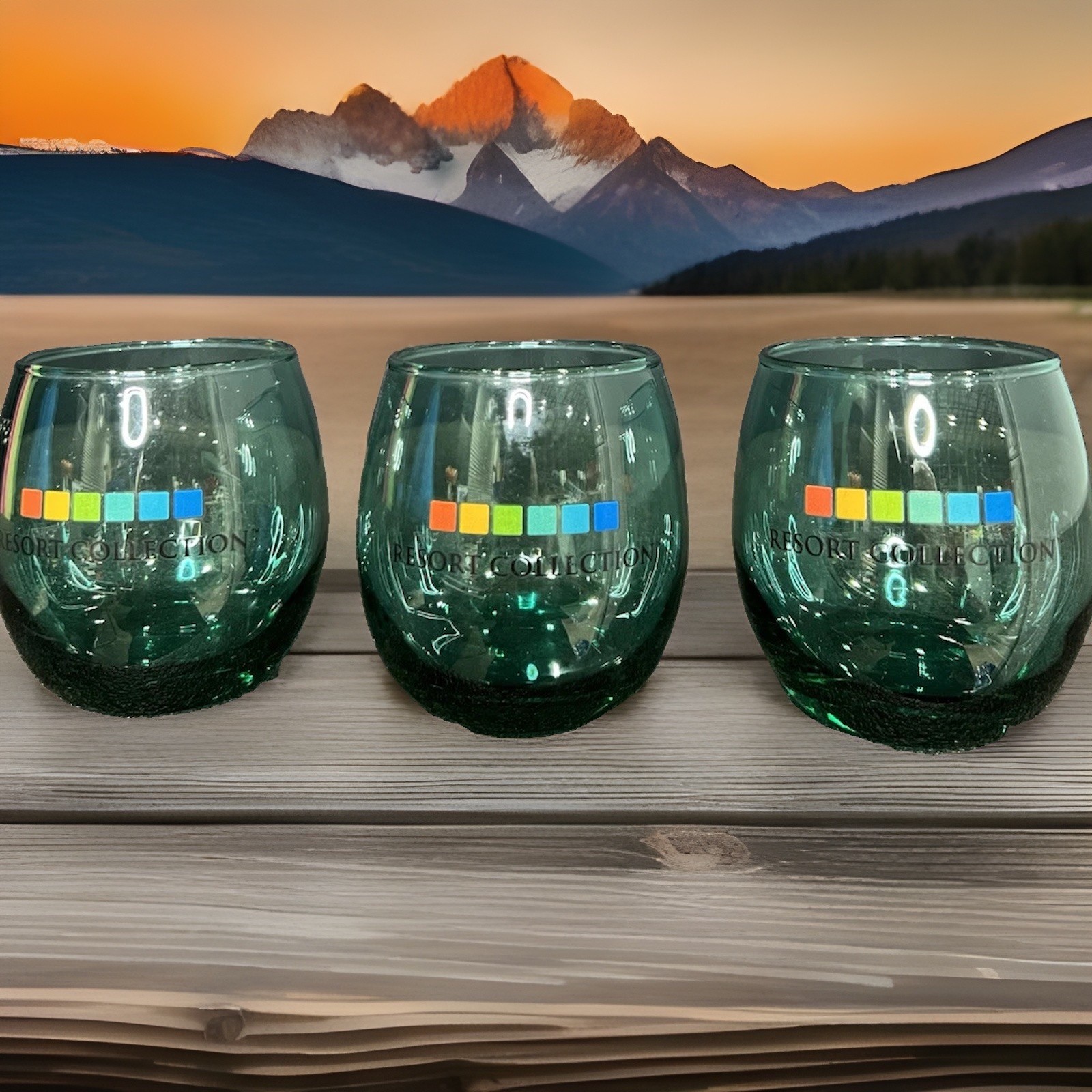 Bar Glasses. 3 Resort Collection Perfect For Your Rental Or B & B.