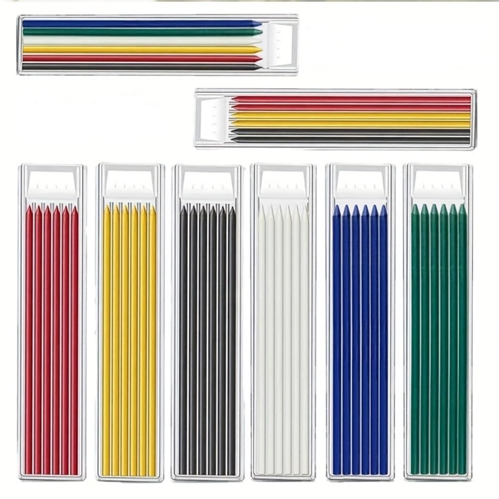 2.8mm Colored Replaceable Refill Rods for Woodworking Pencil Deep Hole Leads …