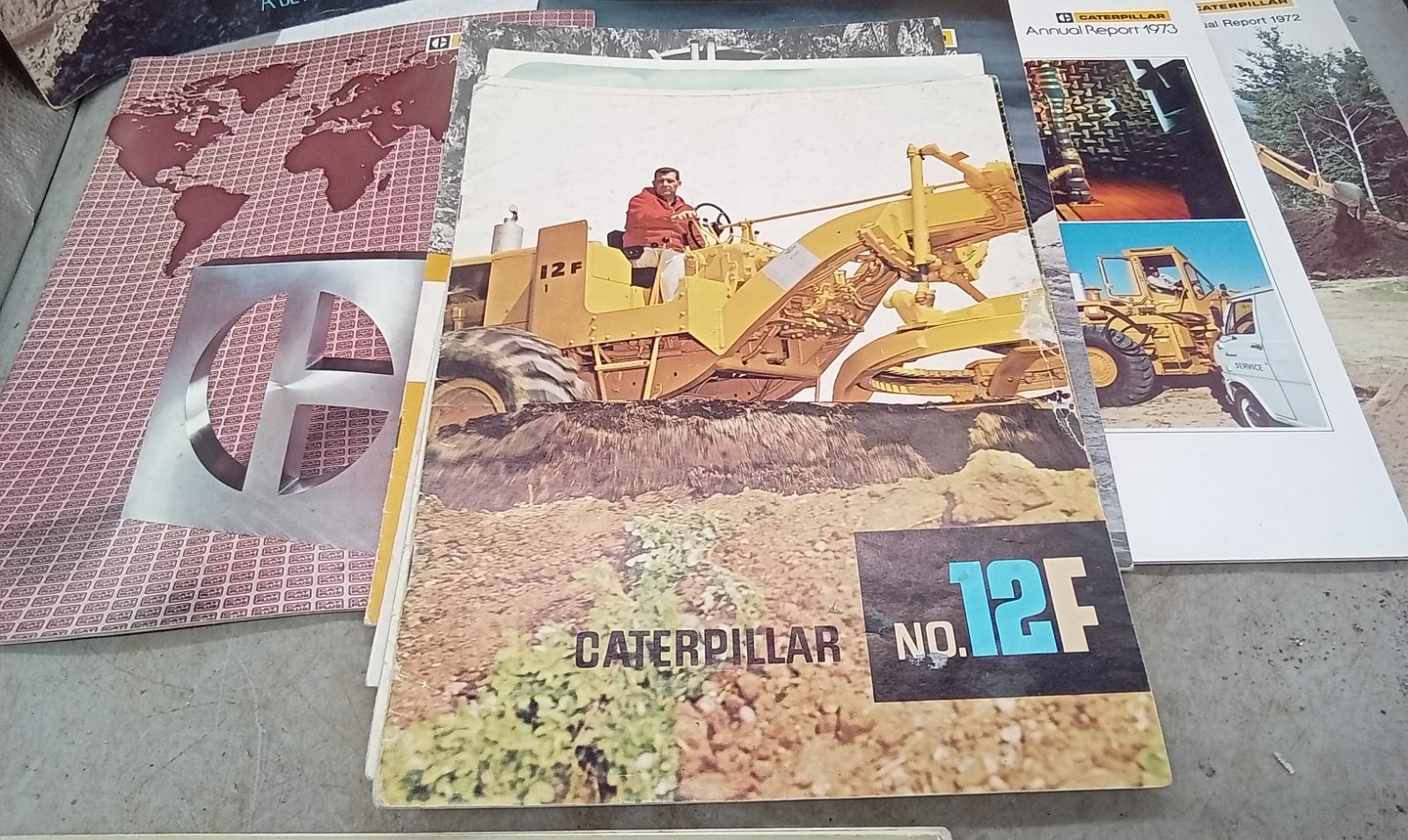 Caterpillar ANNUAL REPORTS + 12F + 834 AND 824B + D8 + 14 + D4D + V-TREE CUTTER