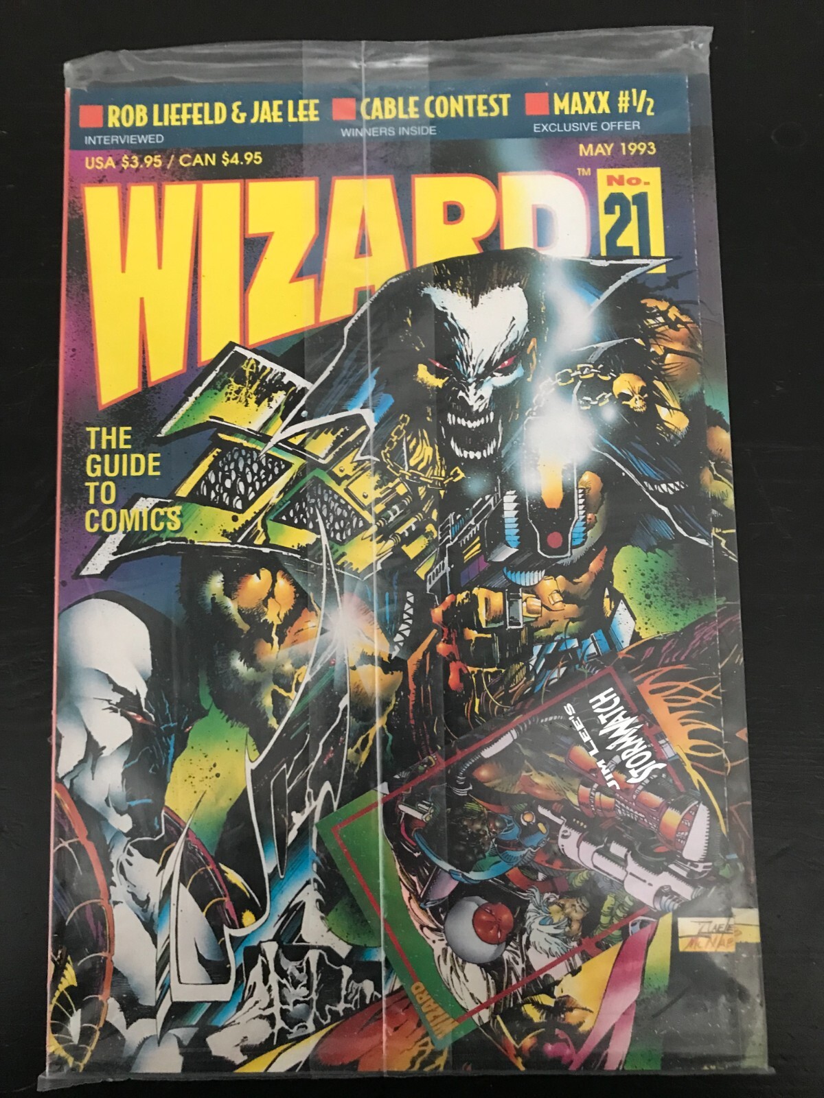 WIZARD The Guide to Comics #21 CHAPEL * DIEHARD cvr FREE STORMWATCH card 5/93